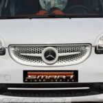 Headlight eyebrows for Smart Fortwo 453 in color white acrylic