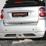 Rear valance for Smart Fortwo 451 in color silver metallic