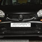 Front grille SLS in color black acrylic with original Smart emblem for Smart Fortwo 453