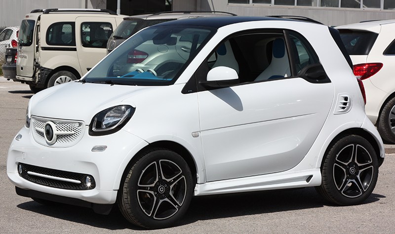 Side skirts for Smart Fortwo 453 coupé and cabrio in color white acrylic